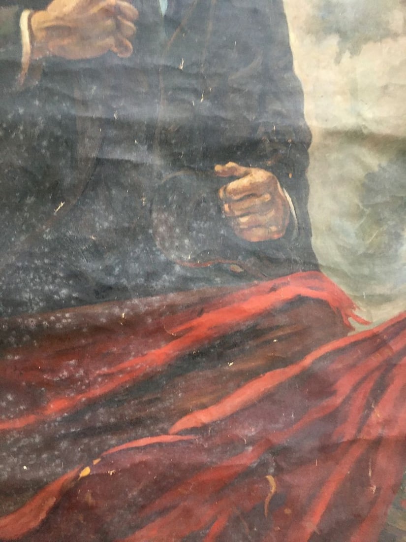 Oil painting Lenin on the podium - 5