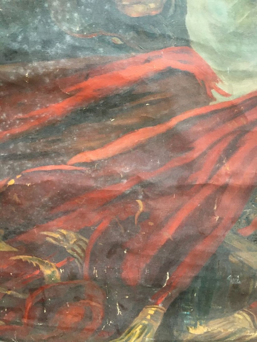 Oil painting Lenin on the podium - 7