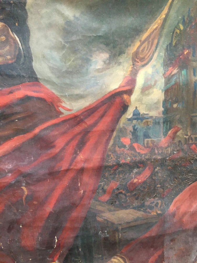 Oil painting Lenin on the podium - 8