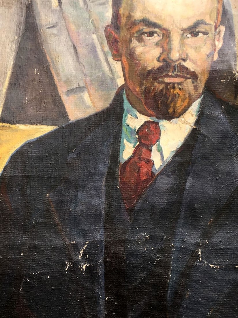Oil painting Portrait of Lenin in his office Shingur Victor - 3