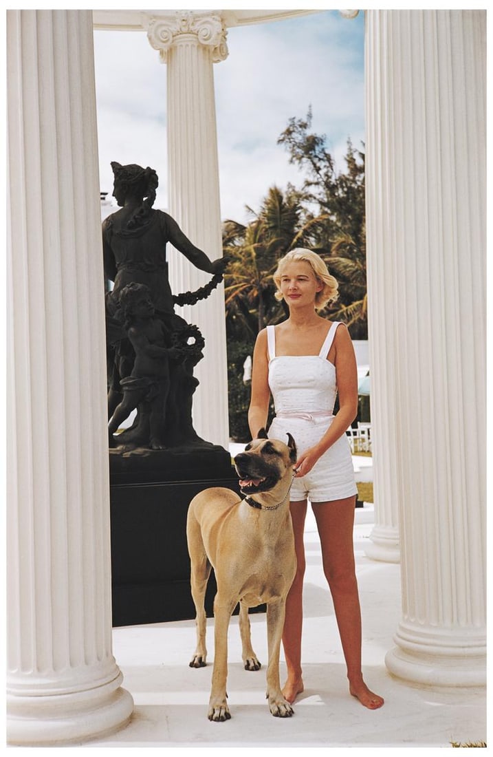 Slim Aarons 'C.Z. Guest With Her Great Dane' 1955 Limited Estate Edition: 1955 (Printed Later) - 7