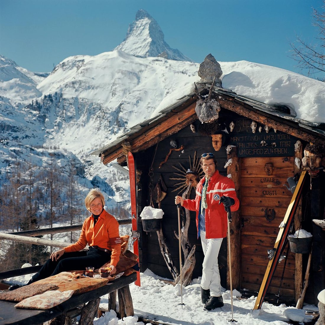 Slim Aarons 'Chalet Costi' 1968 Limited Estate Edition: 1968 (printed later) - 7