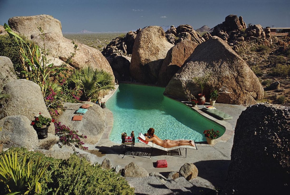 Slim Aarons 'Sunbathing In Arizona' 1967 Official Limited Estate Edition: 1967 (Printed Later) - 7