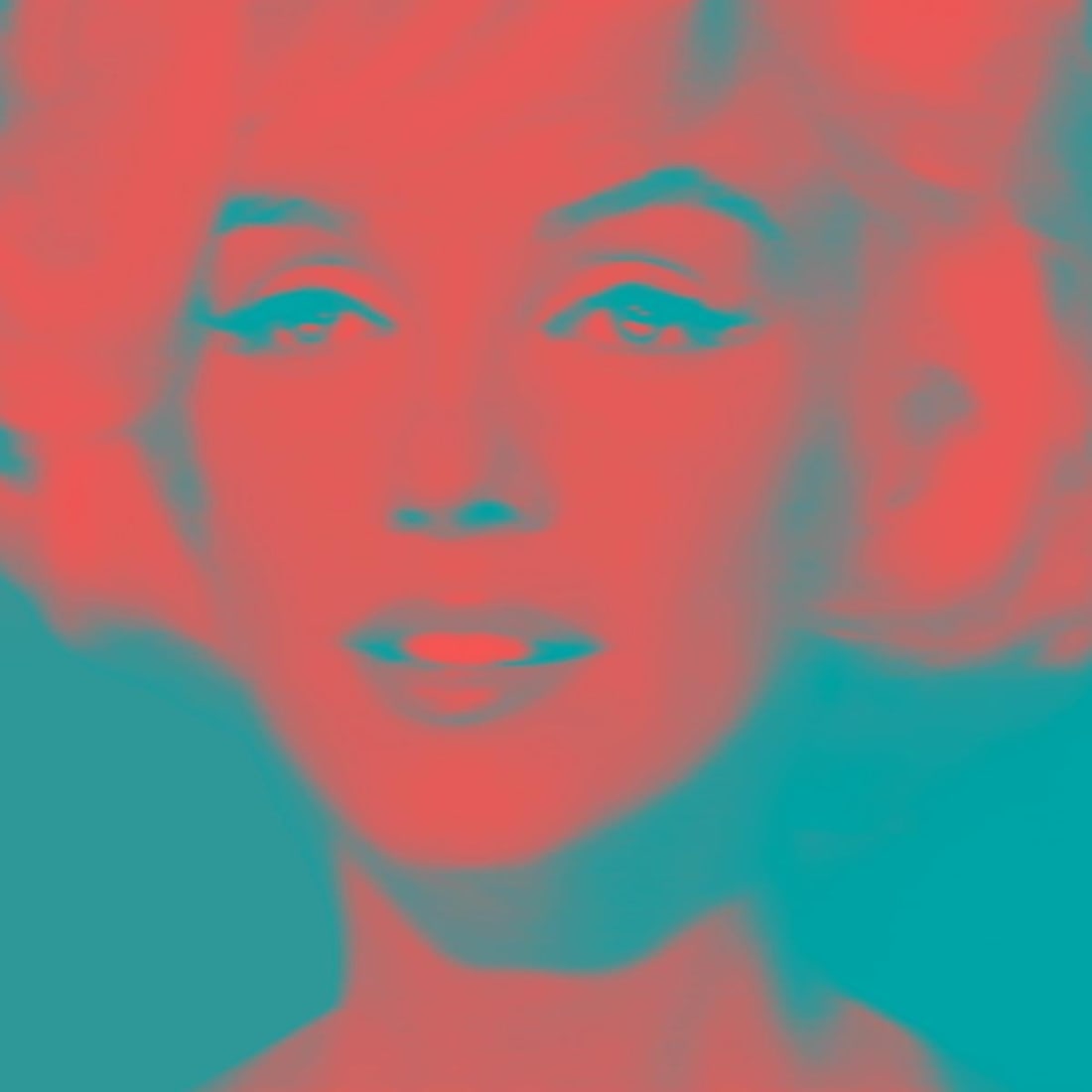 Marilyn Monroe Turquoise Red No. 43 Oversize Pop Art: 2025 - 2