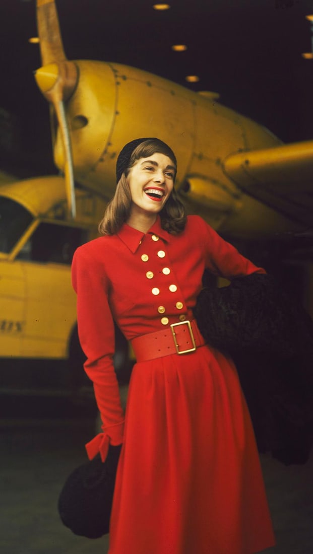 Model In A Red Dress 1960 Oversize Limited Signature Stamped Edition: 1960 (printed later) - 2