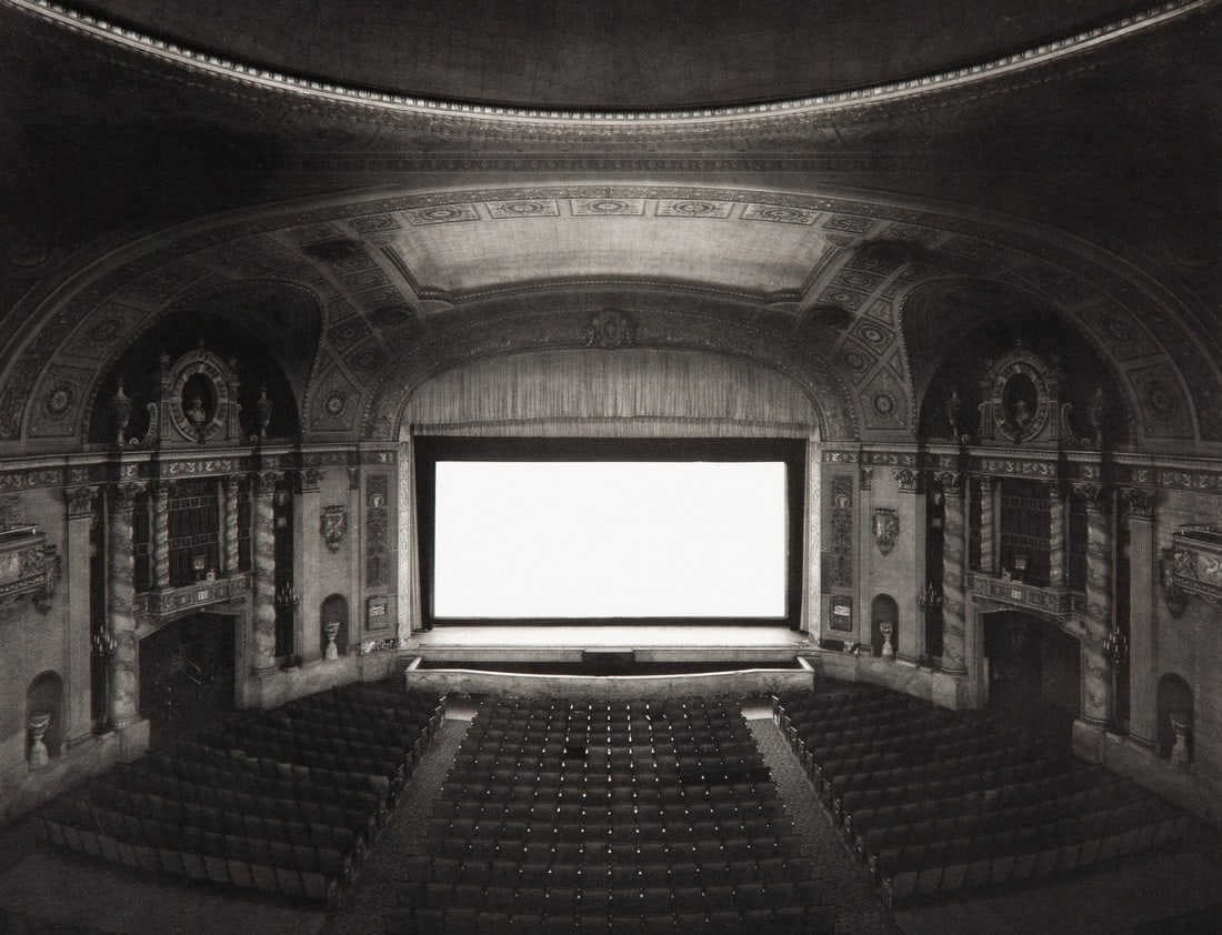 HIROSHI SUGIMOTO THEATERS PRINT: Title: HIROSHI SUGIMOTO THEATERS PRINTDescription: Hiroshi Sugimoto Theaters Print mounted to board measuring at 11.25x12.5 inchesDimensions: 11.25x12.5" Reserve: $60.00 Shipping:Domestic: