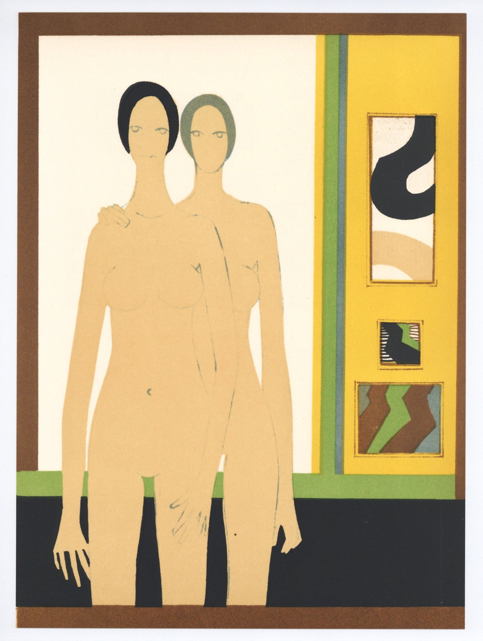 Andre Minaux original lithograph "Double" (1 of 1)