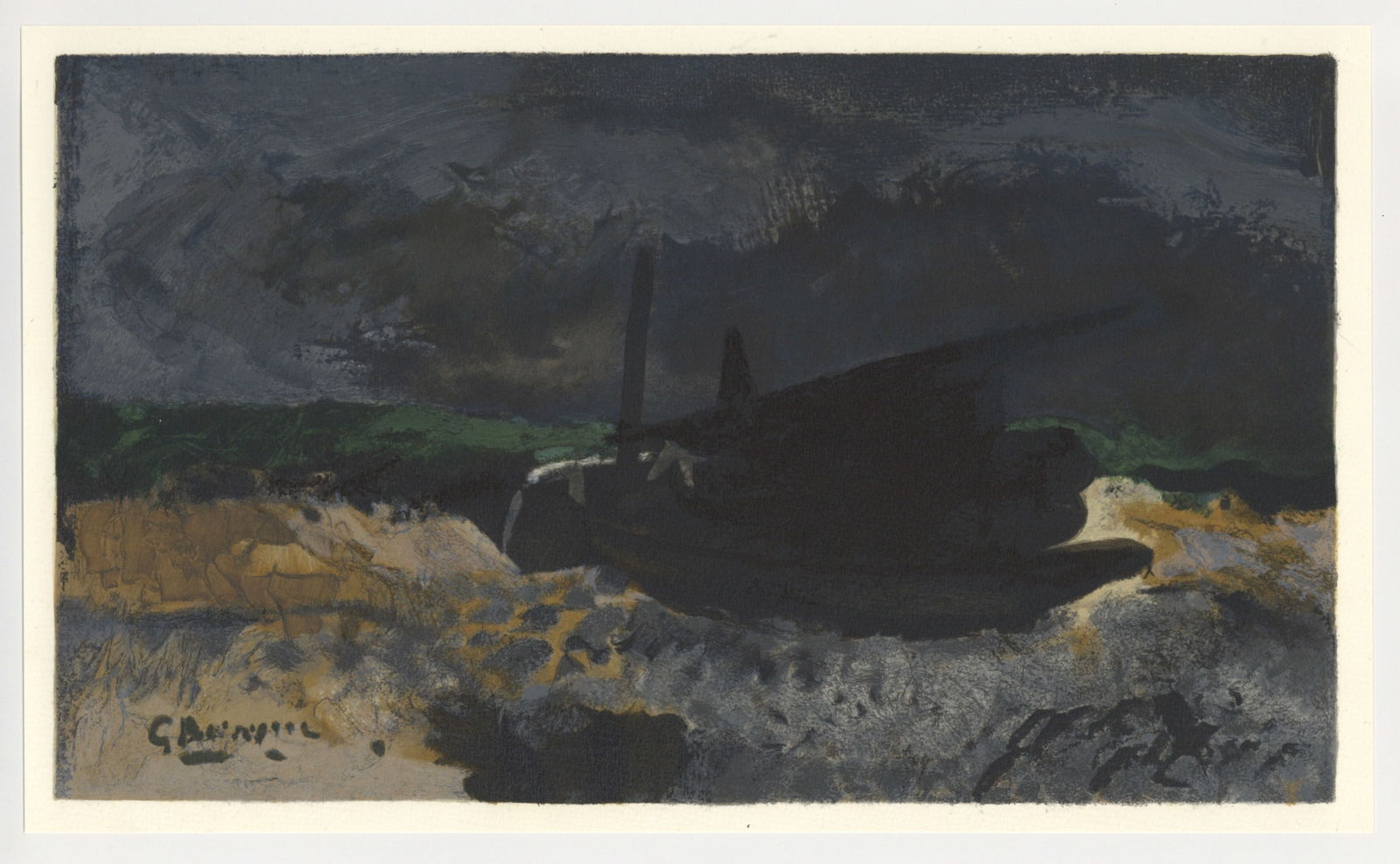 Georges Braque lithograph "Barque sur les galets" (1 of 1)