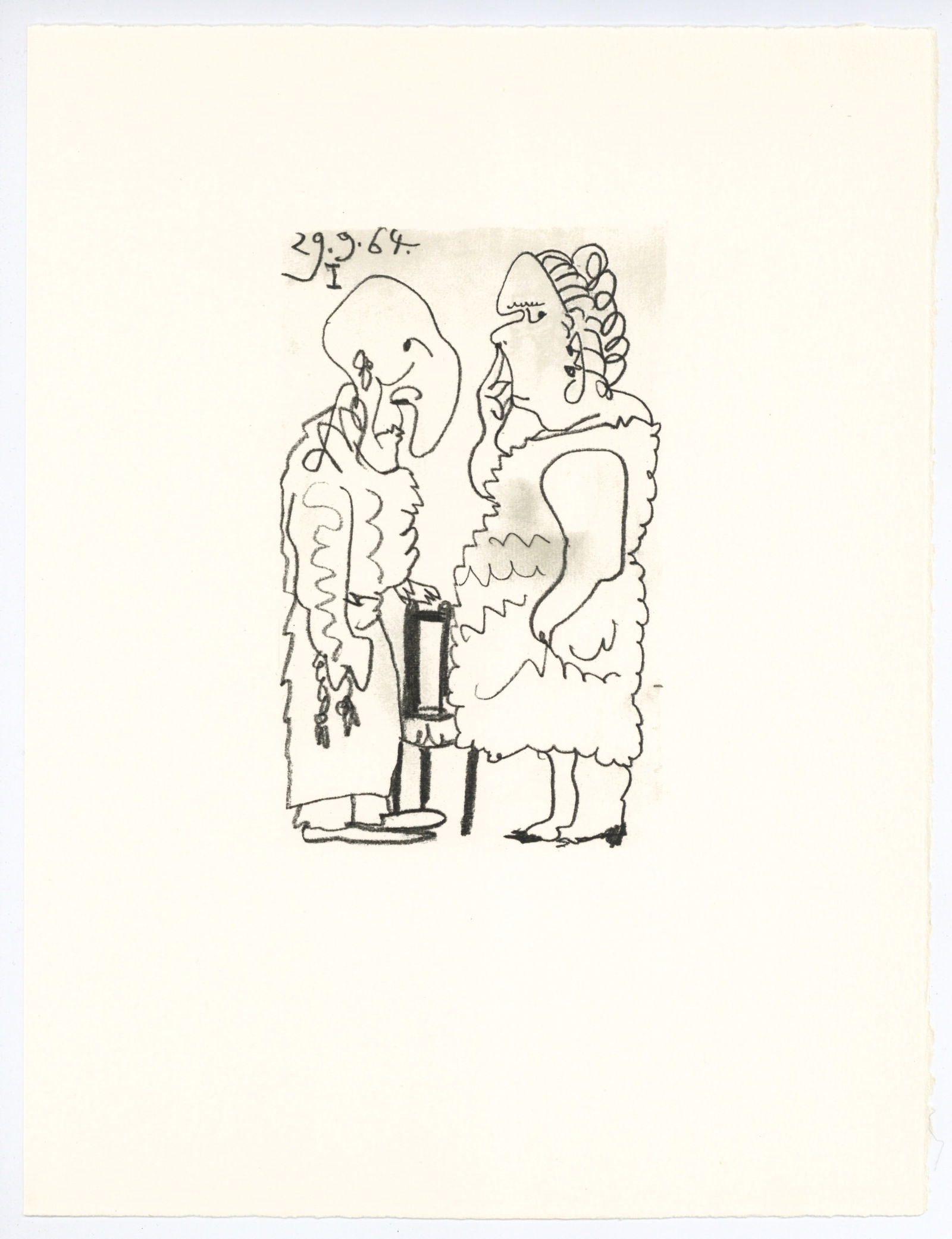 Pablo Picasso lithograph "Le Gout du Bonheur": Title: Pablo Picasso lithograph "Le Gout du Bonheur" Description: Medium: lithograph (after the drawing). This Picasso lithograph from the "Le Gout du Bonheur" portfolio (the French title translates