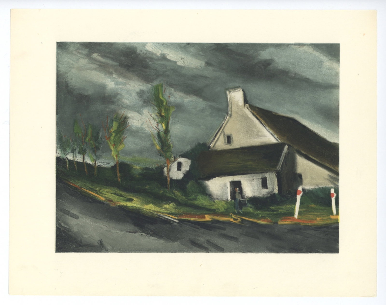 Maurice de Vlaminck "Near Beaumont-Sur-Sarthe" lithograph (1 of 1)