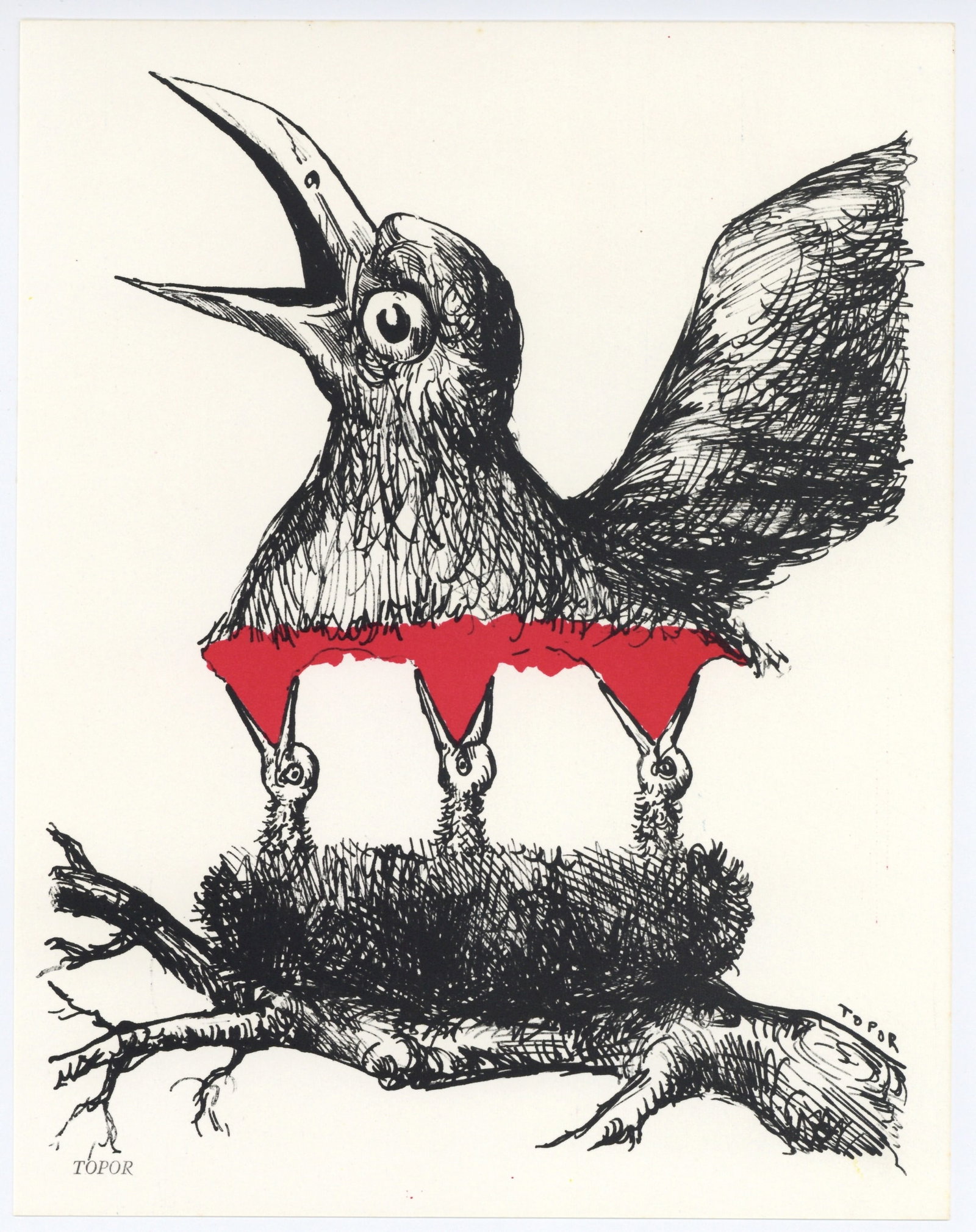 Roland Topor original lithograph: Title: Roland Topor original lithograph Description: Medium: original lithograph. Printed in Paris in 1967 by Clot, Bramsen et Georges and issued in an edition of 2500 for "Les Temps Situationistes"