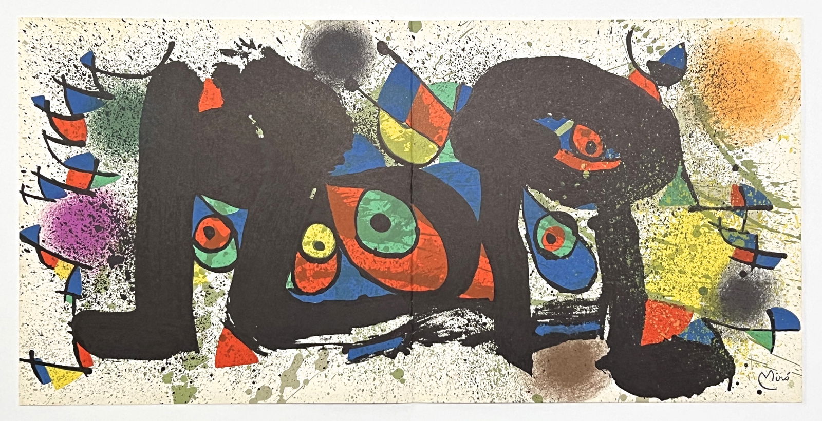 Joan Miro "Sculptures I" original lithograph, 1974: Title: Joan Miro "Sculptures I" original lithograph, 1974 Description: Medium: original lithograph. Printed in Paris in 1974 by the Atelier Arte and published by Maeght. Size: 11 x 22 inches (275 x