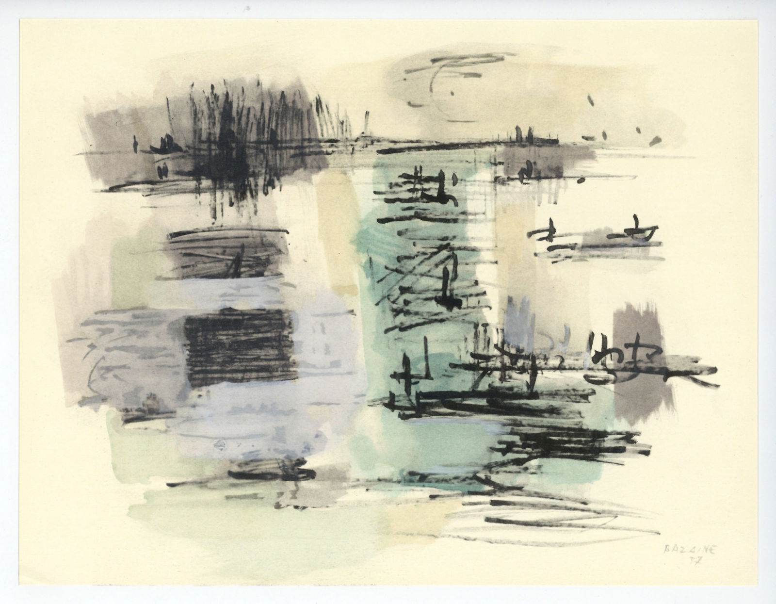 Jean Bazaine pochoir, 1958 (1 of 1)