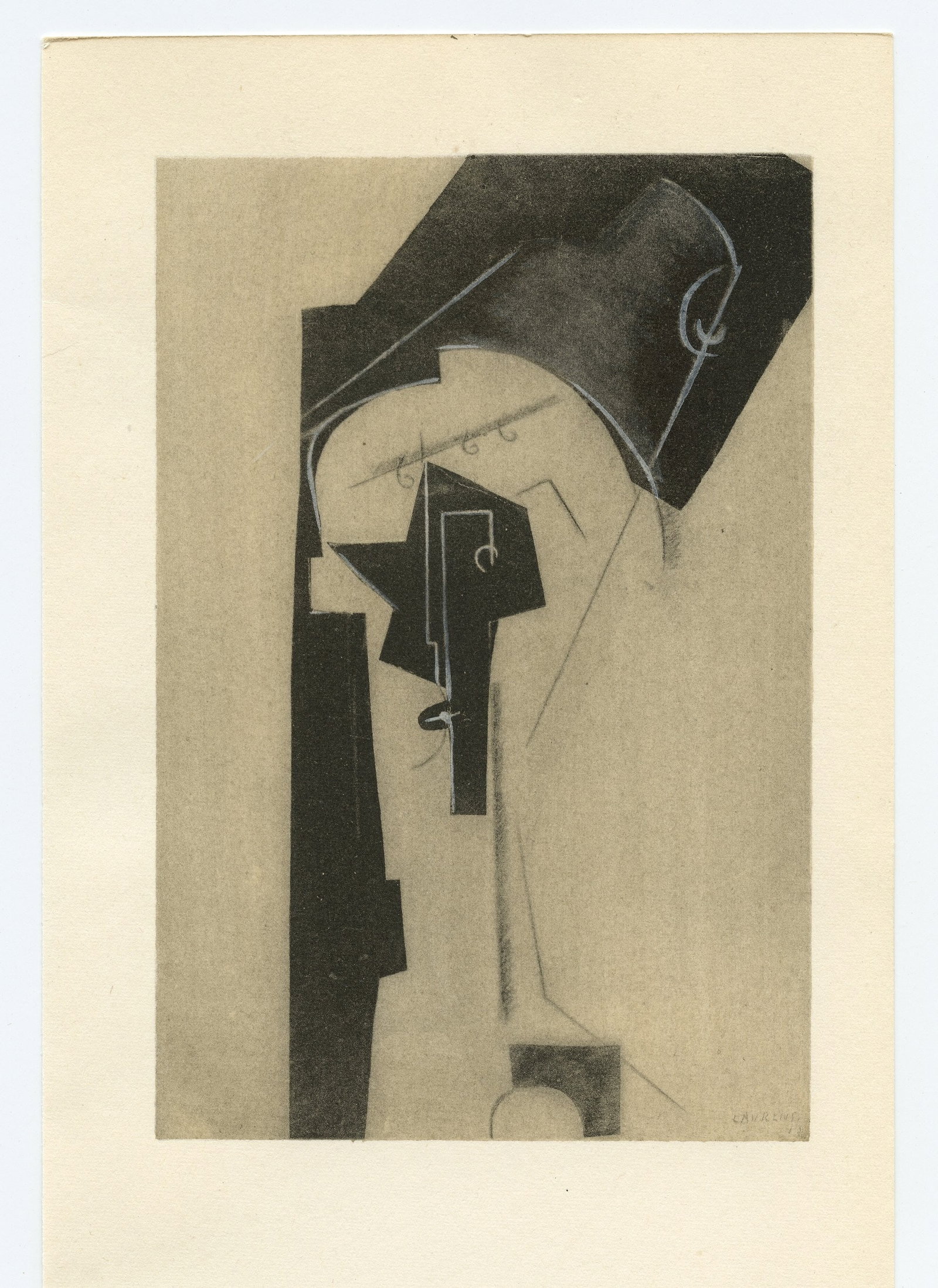 Henri Laurens pochoir "Portrait de Josette Gris" (1 of 1)