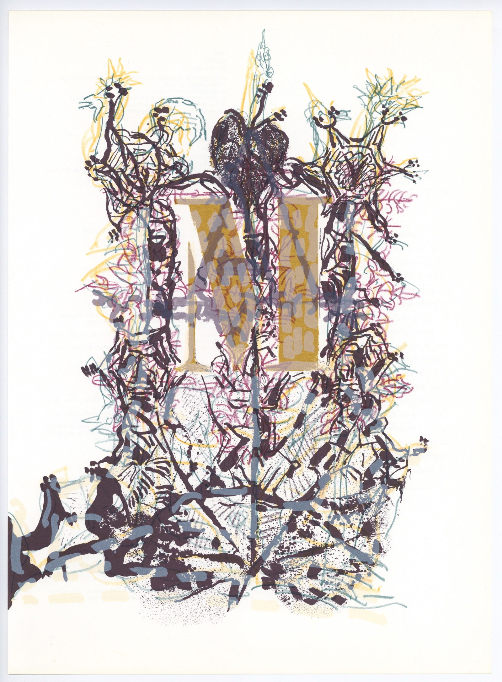 Jean-Paul Riopelle original lithograph, 1982 (1 of 1)