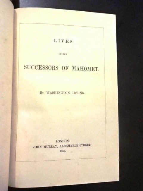 1850 Lives of Mahomet Washington Irving First Edition - 2