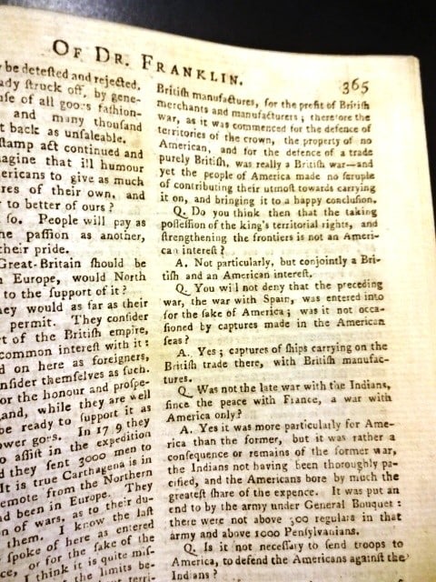 1767 Magazine Benjamin Franklin on Stamp Act - 2