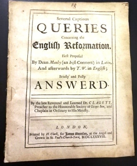 1688 Pamphlet English Reformation (1 of 3)