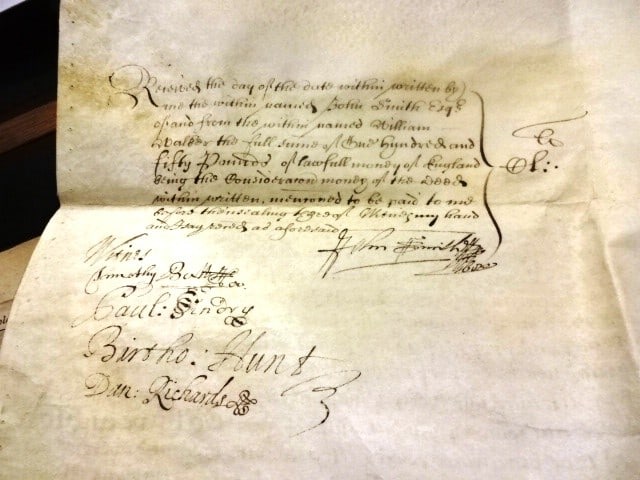 1680 Beautifully Penned English Vellum Deed Prison House - 4