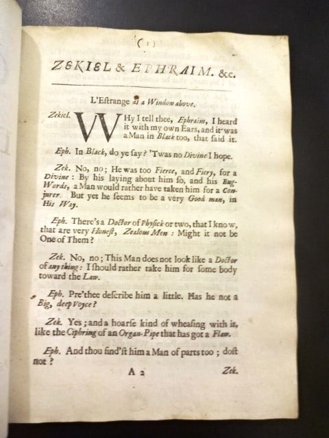 1680 L'Estrange Case of Dialogue Zekiel and Ephriam - 2