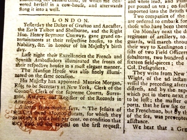 1767 London Chronicle West Indies - 2