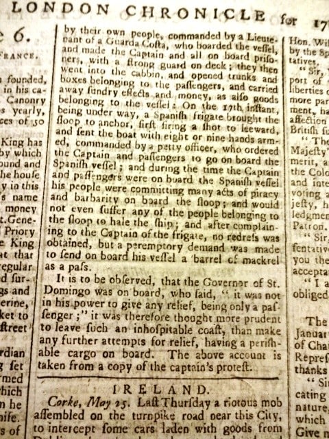 1767 London Chronicle West Indies - 4