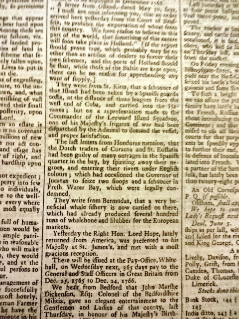 1767 London Chronicle West Indies - 6
