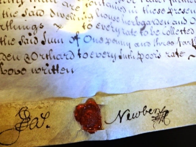 1750 Large English Vellum Indenture Orchards Devon (1 of 4)