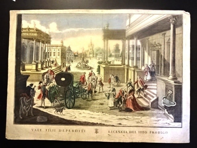 1784 Handcolored Prodigal Sons Departure (1 of 2)