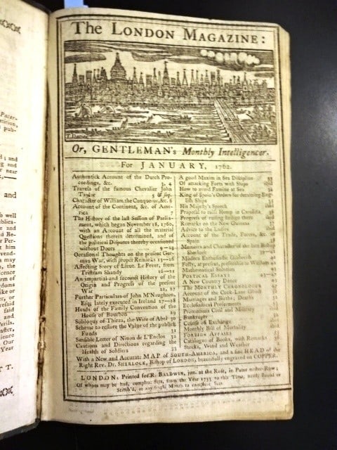 1762 Volume London Magazine Maps Havana Newfoundland - 2
