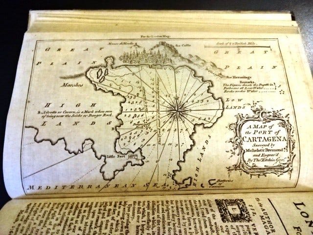 1762 Volume London Magazine Maps Havana Newfoundland - 3