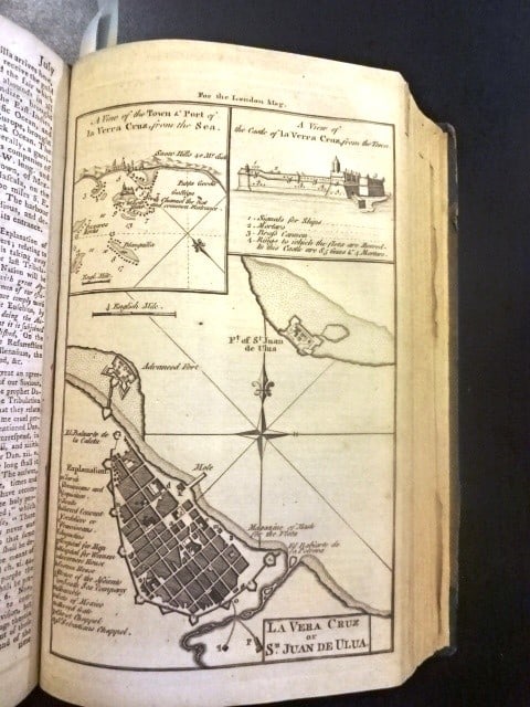 1762 Volume London Magazine Maps Havana Newfoundland - 4