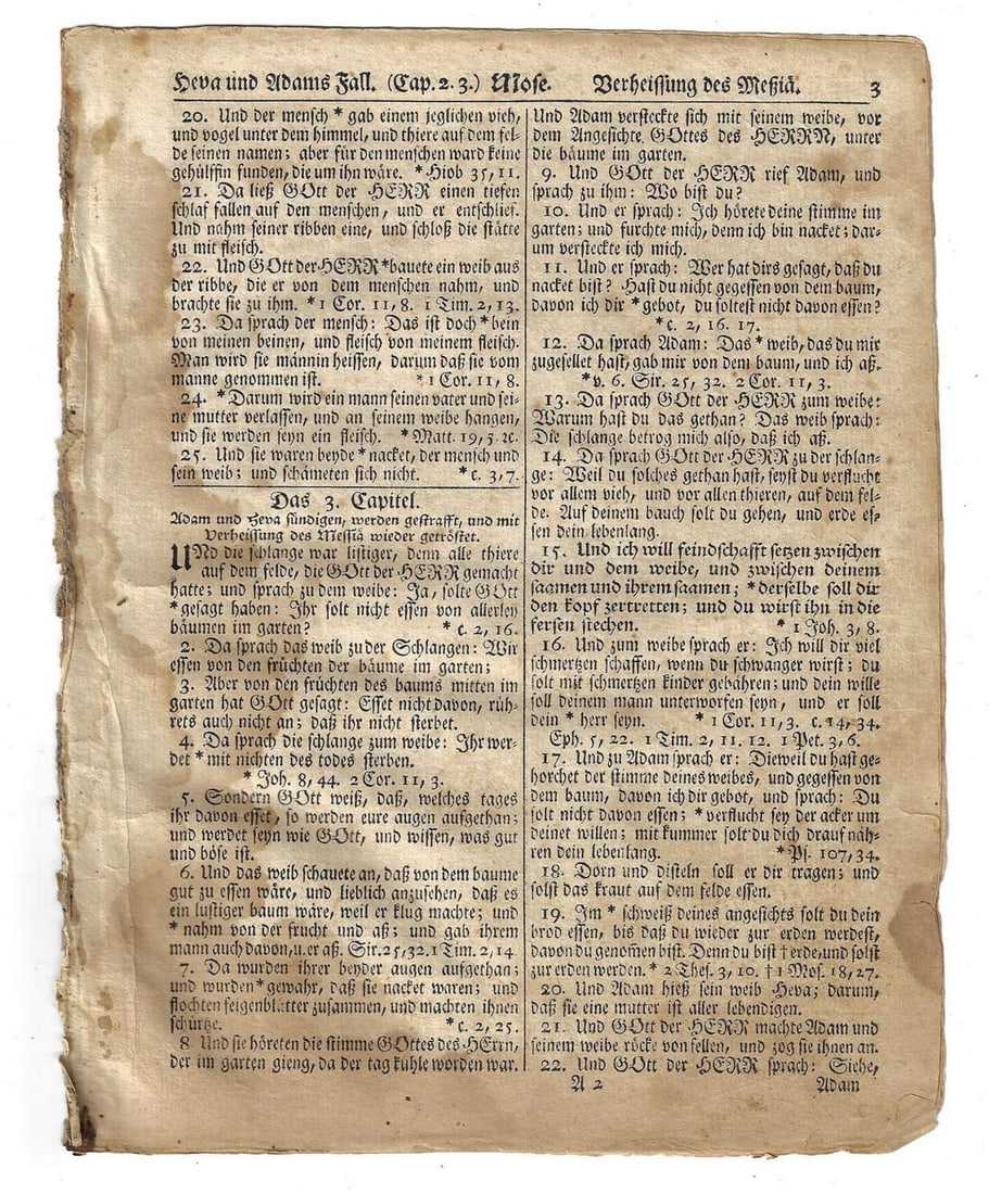 1776 Revolutionary War Bible Leaves Saur Germantown - 3