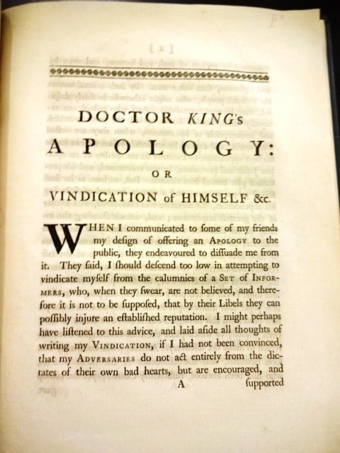 1755 Doctor Kings Apology Society of Informers - 2