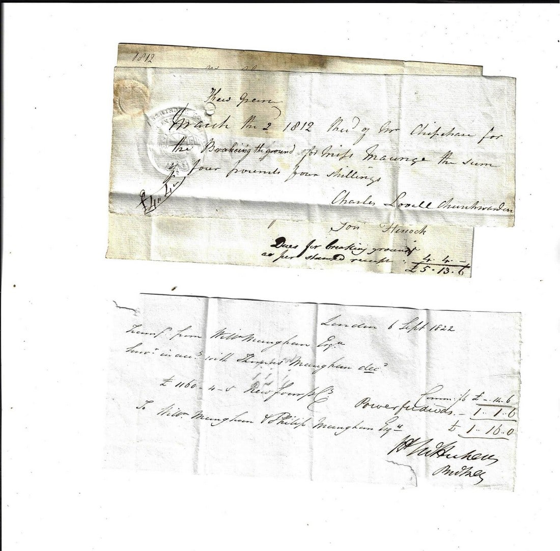 1812 English Manuscript Legal Fees Ledger - 3