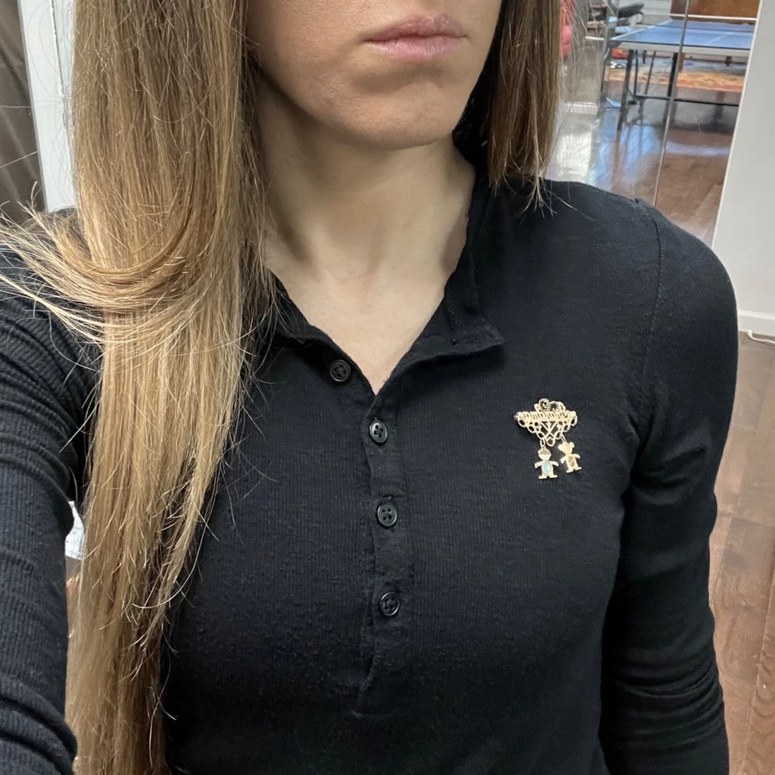 Vintage Grandma Kids Grandkids Family Brooch Pin 14K Yellow Gold, 3.76 Grams - 5