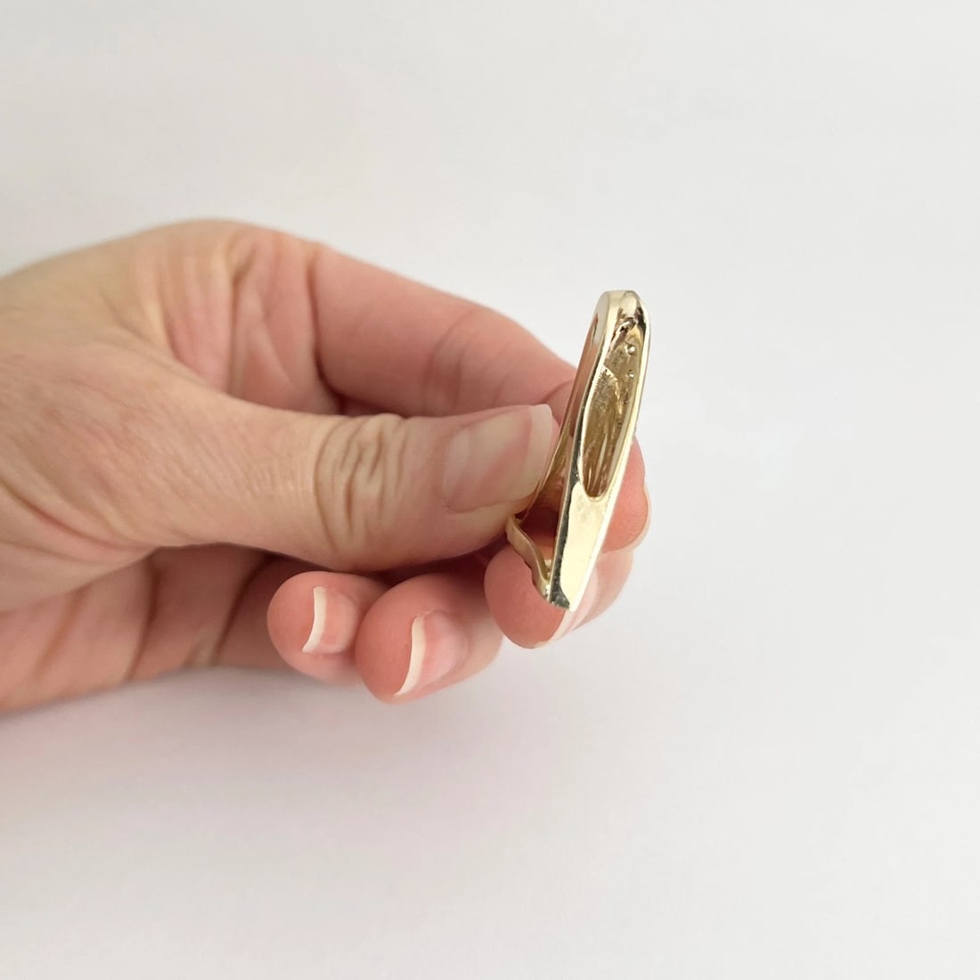 Vintage Asymmetrical Diamond Fan Necklace Pendant 14K Yellow Gold, 6.29 Grams - 4