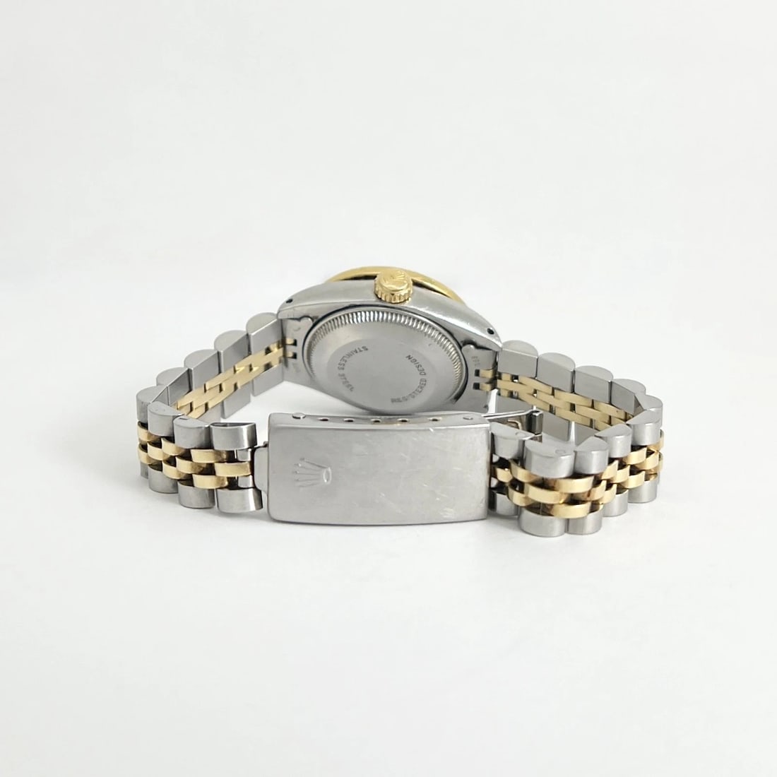 Vintage Rolex Oyster-Perpetual Date Diamond Two-Tone Stainless Steel Watch 25 mm - 6