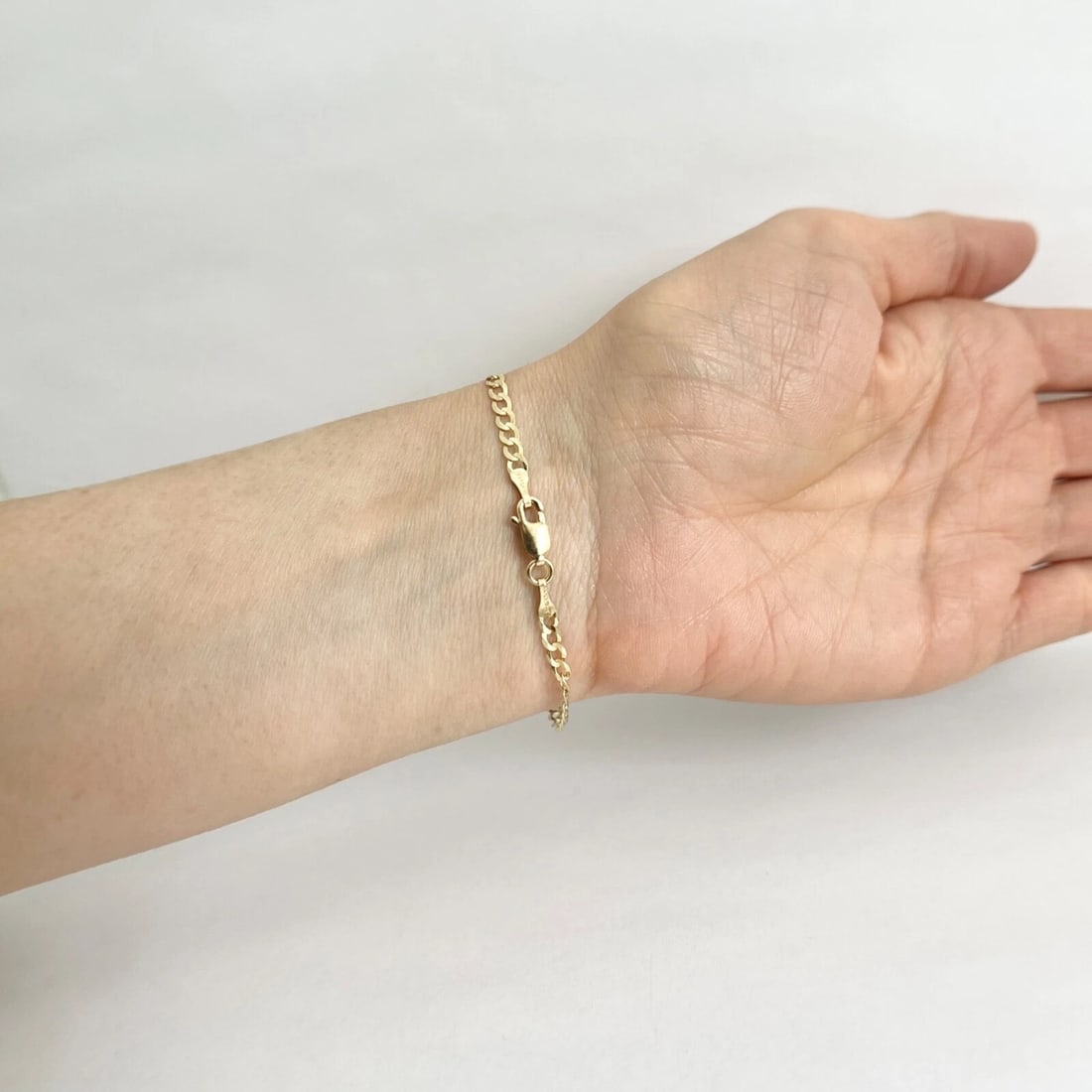 Vintage ID Nameplate Curb Chain Bracelet 14K Yellow Gold, 2.88 Grams - 9