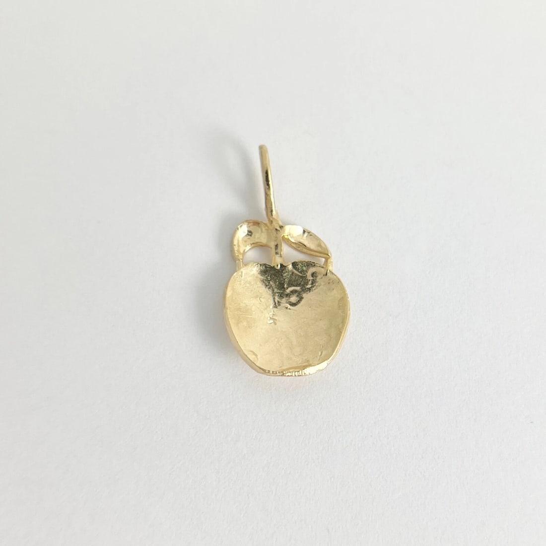Vintage 1960's Apple Pendant Charm 14K Yellow Gold, 2.36 Grams - 6