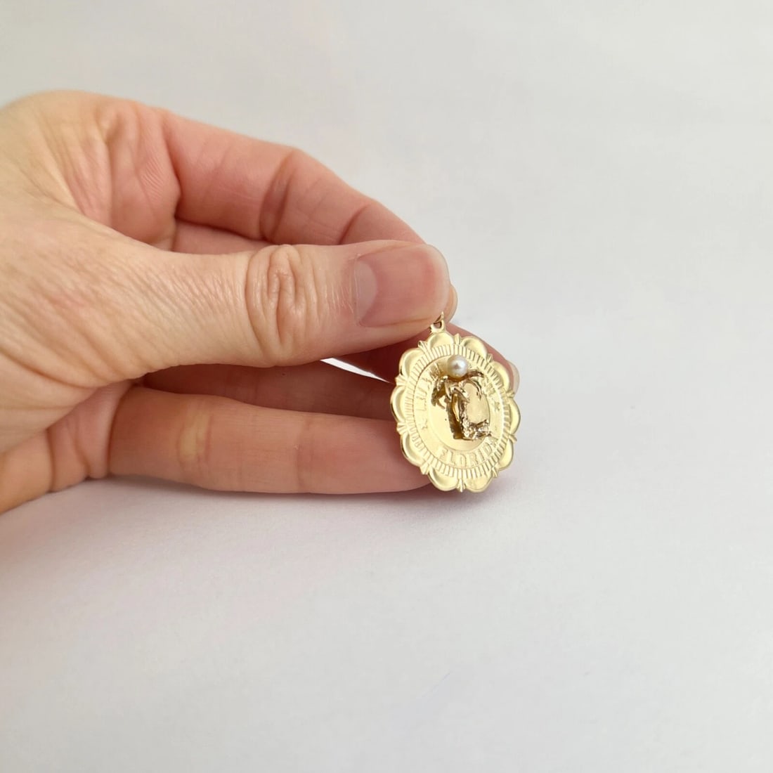 Vintage Miami Beach Florida Palm Tree Pendant Charm 14K Yellow Gold, 3.13 Grams - 3