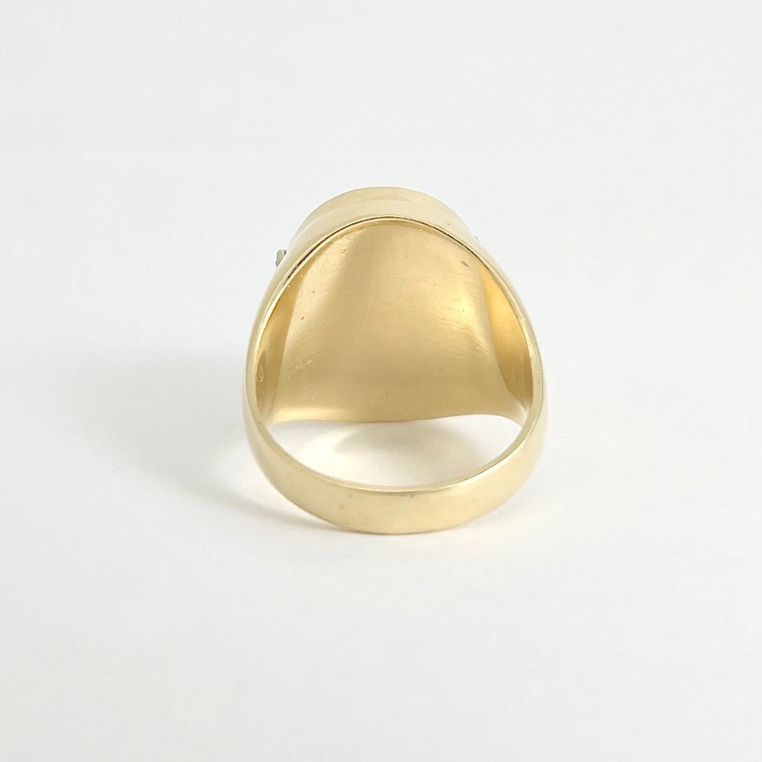 Vintage 1960's Oval Green Tourmaline Diamond Ring 18K Yellow Gold, 9.40 Grams - 7