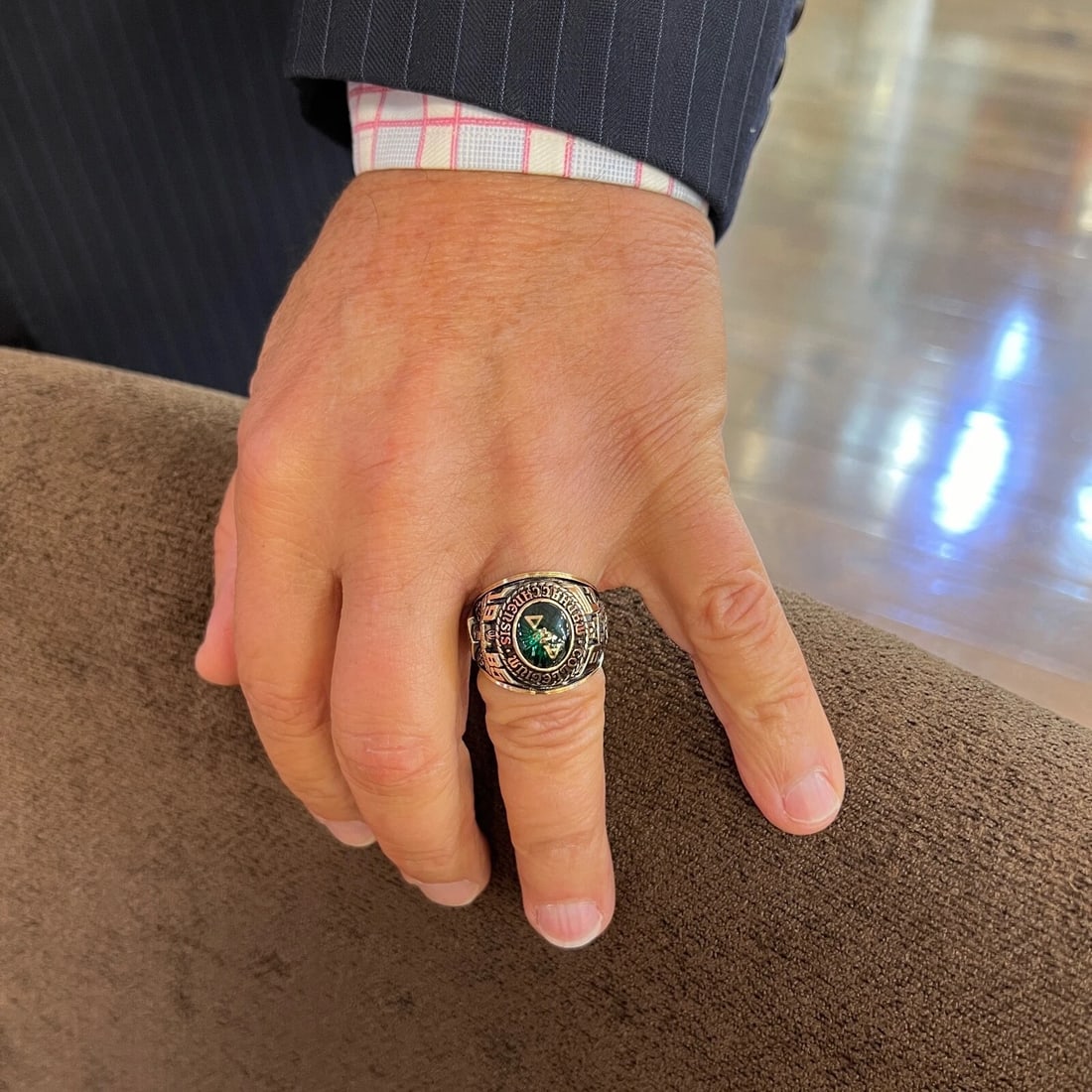 Vintage 1985 Men's Collegium Manhattanensis Class Ring 14K Yellow Gold, 24.18 Gr - 4