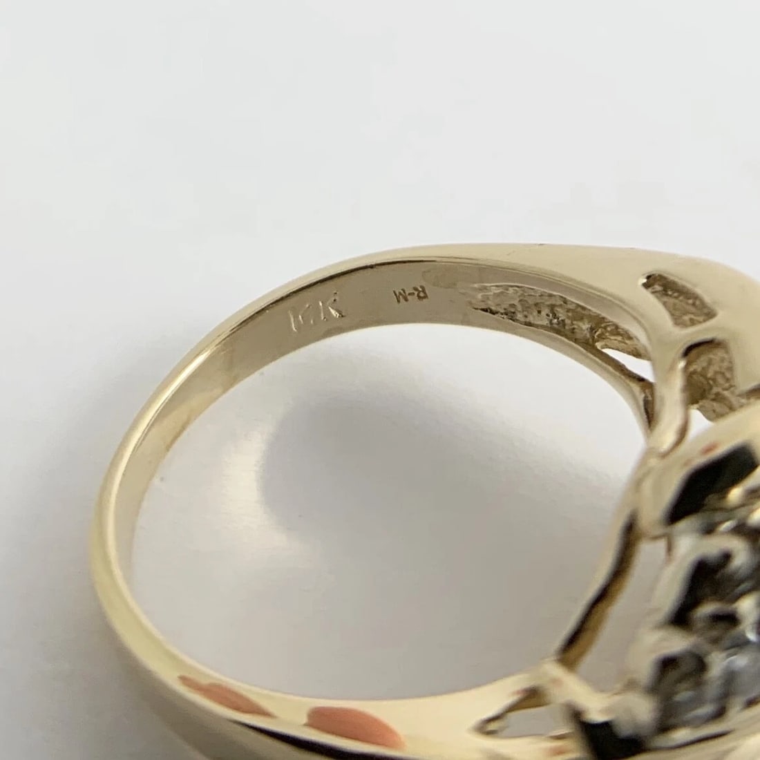 Vintage Diamond Cluster Statement Ring 14K Yellow Gold, .34 CTW, 7.11 Grams - 9