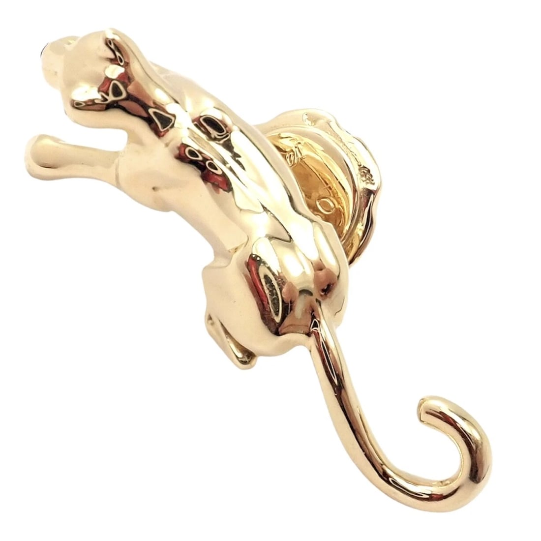 Authentic! Cartier Panther Panthere 18k Yellow Gold Tie Lapel Pin (1 of 9)