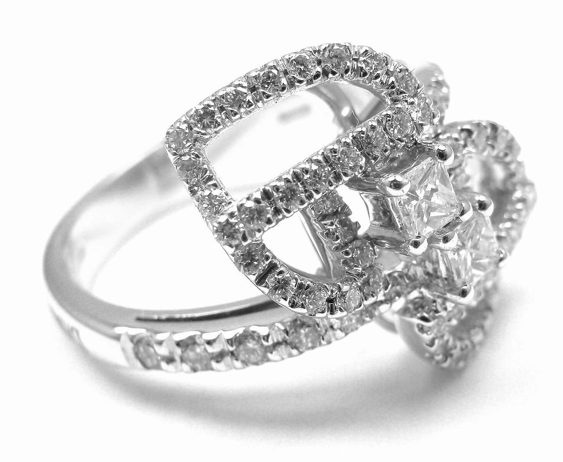 New! Authentic Damiani Madeira Mirror 18k White Gold .80ct Diamond Ring Box Cert: New! Authentic Damiani Madeira Mirror 18k White Gold .80ct Diamond Ring Box Cert About This Piece: This ring comes with Damiani Box and Certificate. Retail Price: $10,540 Metal: 18k white gold Size: 7