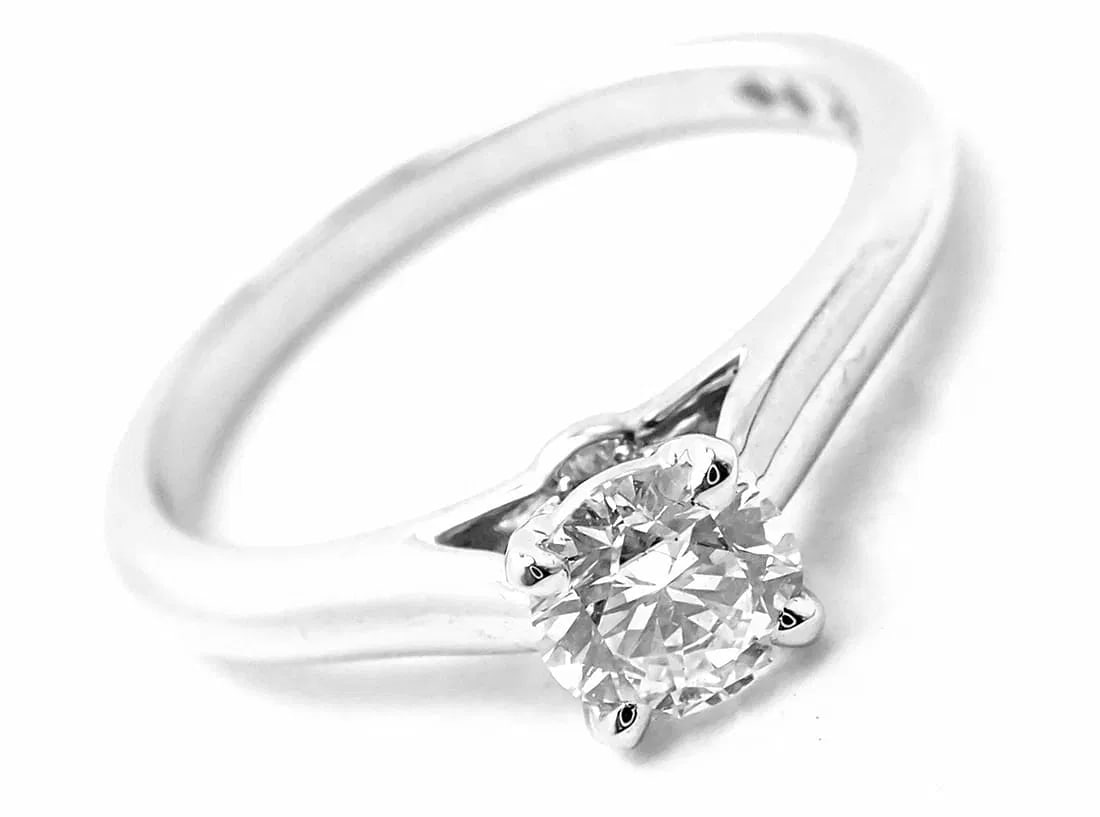 Authentic! Cartier Platinum .40ct VVS1/G Diamond Solitaire Engagement Ring (1 of 12)
