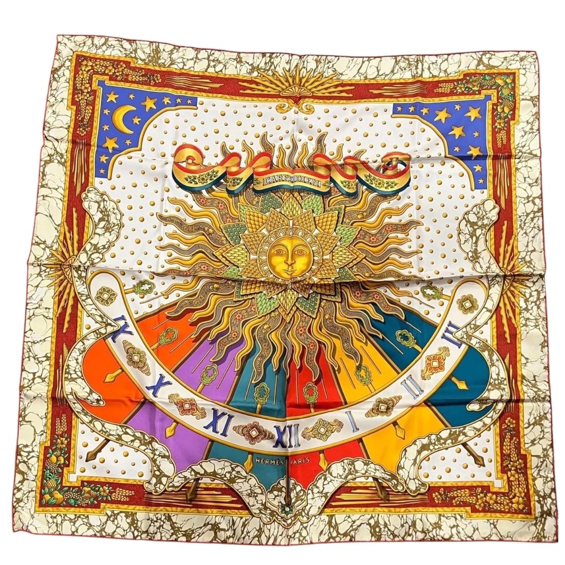 Authentic Hermes Silk Carpe Diem 90 cm Scarf (1 of 9)
