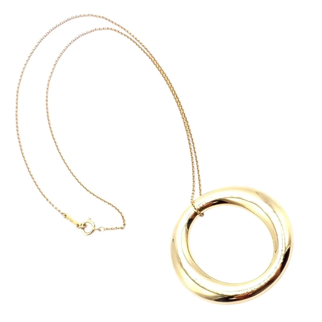 Authentic! Tiffany & Co Sevillana 18k Yellow Gold Peretti Large Pendant Necklace (1 of 9)