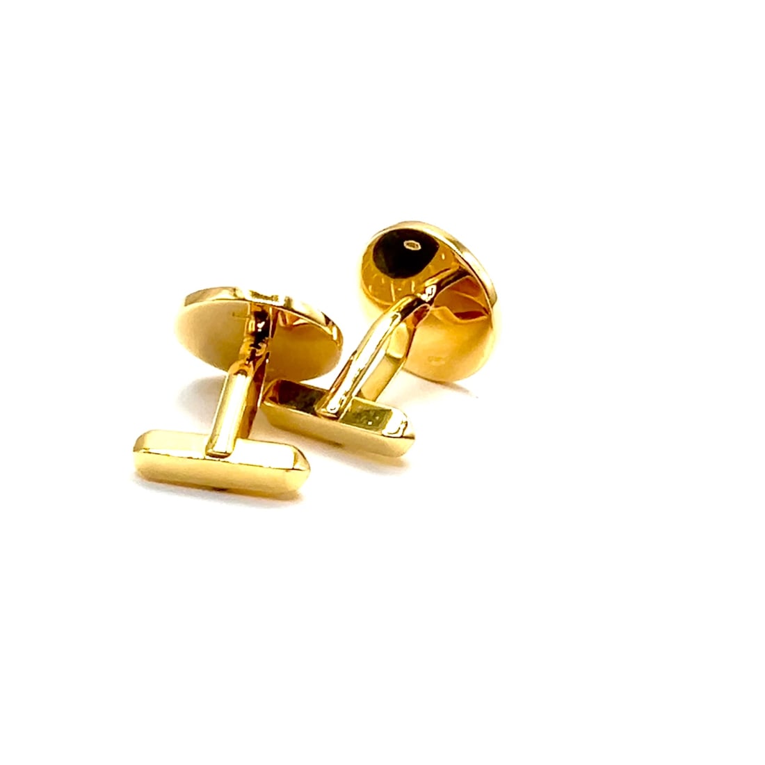 Authentic! Bvlgari Bulgari 18k Yellow Gold Black Onyx Cufflinks (1 of 9)